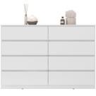 Cômoda Grande 8 Gavetas para Quarto Sinatra Branco