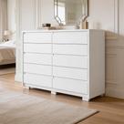 Cômoda Grande Para Quarto 10 Gavetas Marselha A04 Branco - Lyam Decor