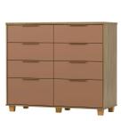 Cômoda Grande para Quarto 8 Gavetas Density Nature/Camarim