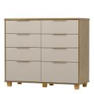 Cômoda Grande para Quarto 8 Gavetas Density Nature/Fendi Cômoda Grande para Quarto 8 Gavetas Density Nature/Fendi