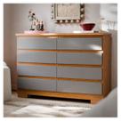Cômoda Grécia 8 Portas Com Corrediças Telescópicas Armário Organizador Para Quarto Roupeiro Multiuso Design Moderno Em Mdf mdp