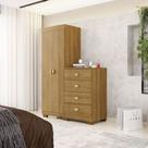 Cômoda Guarda-roupa Cristal 2 Portas 4 Gavetas Cômoda Guarda-roupa Cristal 2 Portas 4 Gavetas