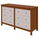 Comoda Horizontal Maggiore 6 Gavetas Frassino/off White