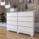 Cômoda House 8 Gavetas com Pés Branco - Panorama Móveis