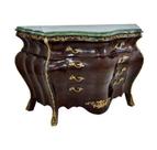 Cômoda Imbuia Cravejado Bronze Marmore Design Moranga Luxo