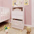 Cômoda Infantil 1 Porta 2 Gavetas 1 Nicho Estampada Kids Espresso Móveis