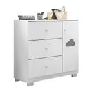 Cômoda Infantil 1 Porta 3 Gavetas Amora Z39 Branco - Mpozenato Cômoda Infantil 1 Porta 3 Gavetas Amora Z39 Branco - Mpozenato