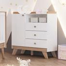 Cômoda Infantil 1 Porta 3 Gavetas Confete Henn