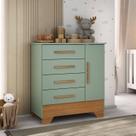 Cômoda Infantil 1 Porta e 4 Gavetas Tic Tac