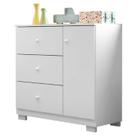 Cômoda Infantil 100% Mdf 1 Porta e 3 Gavetas Duda Branco - Phoenix