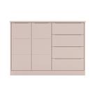 Cômoda Infantil 2 Portas 4 Gavetas Lua P04 Rose - Mpozenato