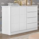 Cômoda Infantil 2 Portas e 4 Gavetas Pérola Branco - Phoenix