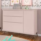Cômoda Infantil 3 Gavetas 1 Porta 100 MDF Melinda Phoenix Baby Cômoda Infantil 3 Gavetas 1 Porta 100 MDF Melinda Phoenix Baby