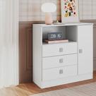 Cômoda Infantil 3 Gavetas 1 Porta Sofia Percasa
