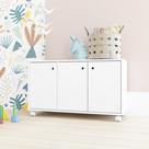 Cômoda Infantil 3 Portas 1 Prateleira Em Mdp - Branco
