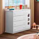 Cômoda Infantil 4 Gavetas 1 Porta 100 MDF Lívia Phoenix Baby Cômoda Infantil 4 Gavetas 1 Porta 100 MDF Lívia Phoenix Baby