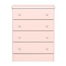 Comoda Infantil 4 Gavetas Doce Sonho Rosa Acetinado - Qmovi