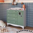 Cômoda Infantil 4 Gavetas e 1 Porta Linha Encanto