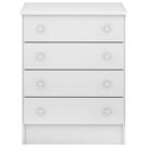 Cômoda Infantil 4 Gavetas Mdp Doce Mel Branco