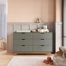 Cômoda Infantil 6 Gavetas MDF Alice Mobikasa