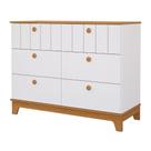 Cômoda Infantil 6 Portas Mdf Puxadores Madeira Maçica Biscoito Permobili