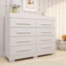 Cômoda Infantil 8 Gavetas 100% MDF 112cm Brincare Espresso Móveis