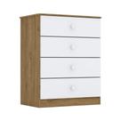 Cômoda Infantil Amarelinha 4 GV Branca e Rústico