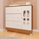 Cômoda Infantil Ambiente New Selena Com Porta Branco Bétula Carolina