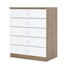 Cômoda Infantil Bala de Menta Rústico Branco Henn