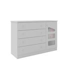 Cômoda Infantil Bebê Eloisa 4 Gavetas 1 Porta Branco Phoenix baby