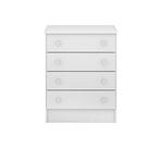 Cômoda Infantil Catavento c/ 4 Gavetas Branco - Bela Móveis Cômoda Infantil Catavento c/ 4 Gavetas Branco - Bela Móveis