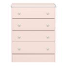 Cômoda Infantil com 4 Gavetas Doce Sonho Rosa - Qmovi