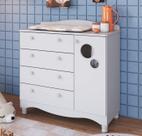 Cômoda Infantil com 4 Gavetas e 1 Porta ENC003 Linha Encanto Completa Móveis Cômoda Infantil com 4 Gavetas e 1 Porta ENC003 Linha Encanto Completa Móveis