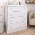 Cômoda Infantil Divertidamente 4 Gavetas Branco - Panorama Móveis