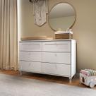 Cômoda Infantil Divicar Fofura 6 Gavetas Branca Madeira Cômoda Infantil Divicar Fofura 6 Gavetas Branca Madeira