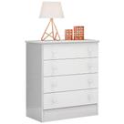 Cômoda Infantil Doce Mel 4 Gavetas Branco