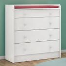 Cômoda Infantil Doce Sonho 4 Gavetas com Trocador Branco - Qmovi Cômoda Infantil Doce Sonho 4 Gavetas com Trocador Branco - Qmovi