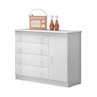 Cômoda Infantil Doce Sonho Branco Qmovi Cômoda Infantil Doce Sonho Branco Qmovi