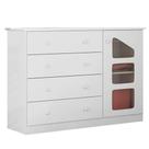 Cômoda Infantil Eloisa 4 Gavetas 1 Porta Branco - Phoenix Baby Cômoda Infantil Eloisa 4 Gavetas 1 Porta Branco - Phoenix Baby