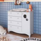 Cômoda Infantil Encanto 4 Gavetas e 1 Porta Branco - Completa Móveis