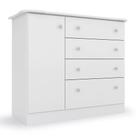 Cômoda Infantil Espaçosa Com 04 Gavetas E 01 Porta Para Quarto Baby Luxo Icp