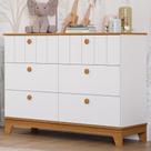 Cômoda Infantil Estilo Retrô 6 Gavetas 100% MDF