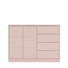 Cômoda Infantil Jade 130cm 100% MDF Rose Semi Brilho - sallar home Cômoda Infantil Jade 130cm 100% MDF Rose Semi Brilho - sallar home