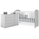 Cômoda Infantil Julie + Beço Mini Cama Chuva de Amor Branco