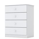 Cômoda Infantil Labirinto 4 Gavetas Branco - Móveis Henn
