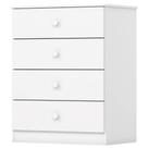 Cômoda Infantil Labirinto 4 Gavetas MDP Puxador ABS Branco Móveis Henn Cômoda Infantil Labirinto 4 Gavetas MDP Puxador ABS Branco Móveis Henn