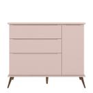 Comoda Infantil Melinda 4 Gavetas MDF Pés Madeira Rosê Pheonix Baby Comoda Infantil Melinda 4 Gavetas MDF Pés Madeira Rosê Pheonix Baby