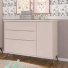 Cômoda Infantil Melinda com 1 Porta - Rosa