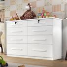 Comoda Infantil Monza 8 Gavetas Com Chave