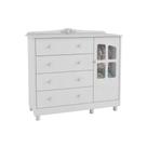 Cômoda Infantil Moveis Peroba Provençal Elo 04 gavetas 01 porta 100% MDF